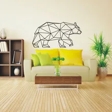 2016 Design Geometrische Tiere Vinyl Bär Wandaufkleber Geometrie Serie Abziehbilder Vinyl Wandkunst Custom Home Decor Größe 52×103 cm