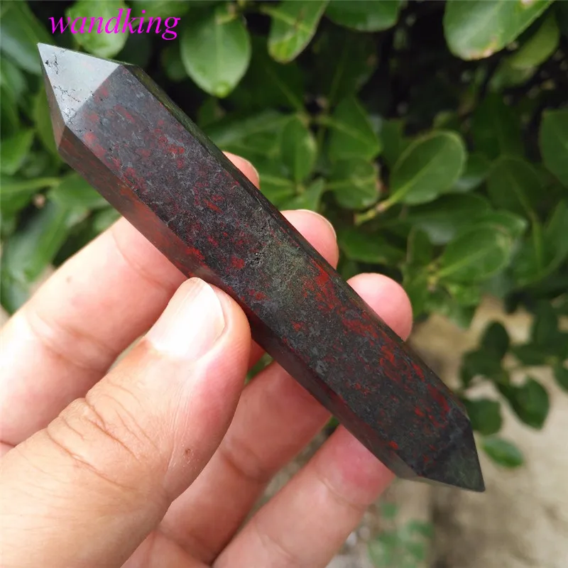

Natural bloodstone crystal wand crystal chakra wand decorative stones and crystals
