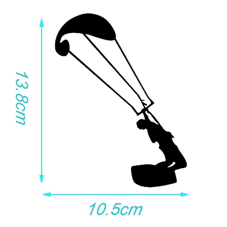 10.5cm13.8cm Kitesurfing Fashion Car-Styling Motorcycle Stickers  (7)