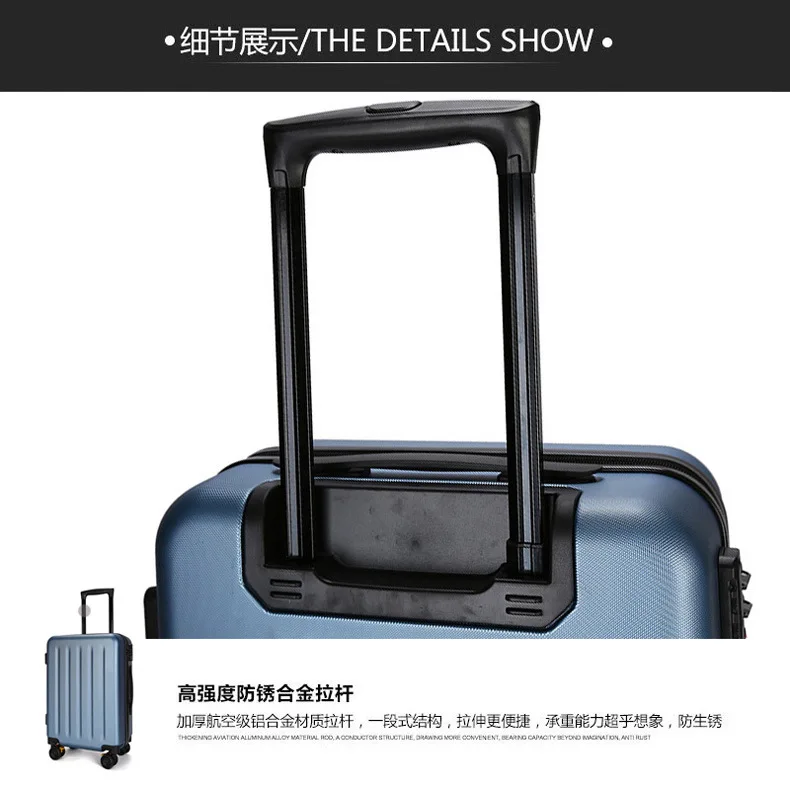 ZYJ Travel Trolley Luggage Men Women Alloy Business Solid Rolling Scratchproof Airplane Suitcase Luggage Spinner Wheels Trunk (18)