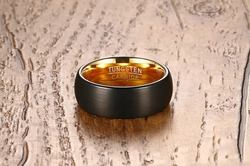 Мужское вольфрамовое кольцо с матовым покрытием ширина 8 мм|mens tungsten rings|tungsten ringgold