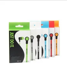 Foreign selling NK-18 in ear earphone + 1*retail package for MP3 music mobile phone Gift Box 7 colors available free shipping