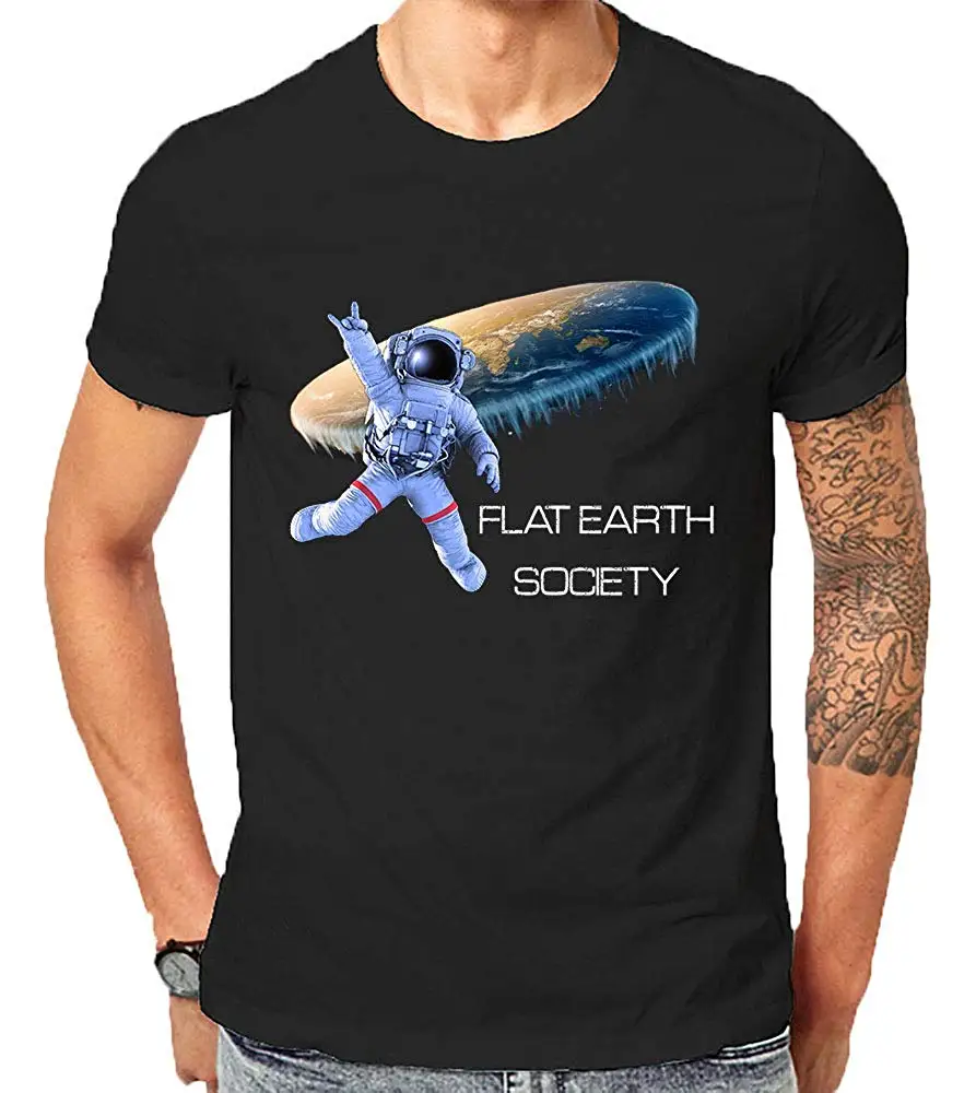 

Flat Earth Army Space Explore Conspiracy Theory Flat Earthers Hot Selling Top Fitness Clothing Tops Man Print Tee Shirt Homme