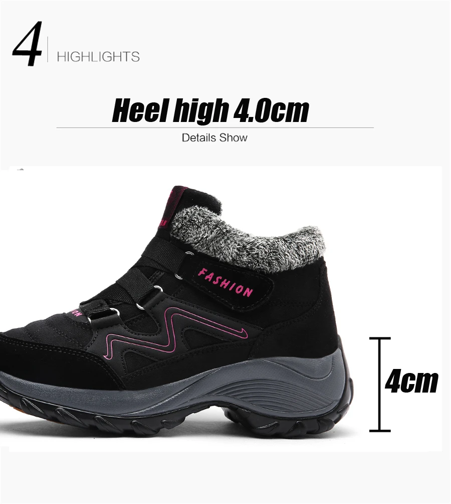 STS BRAND 2019New Winter Women Snow Boots Women Warm Push Ankle Boots Block High-tops Female Waterproof Boot Rubber Travel Shoes (21)