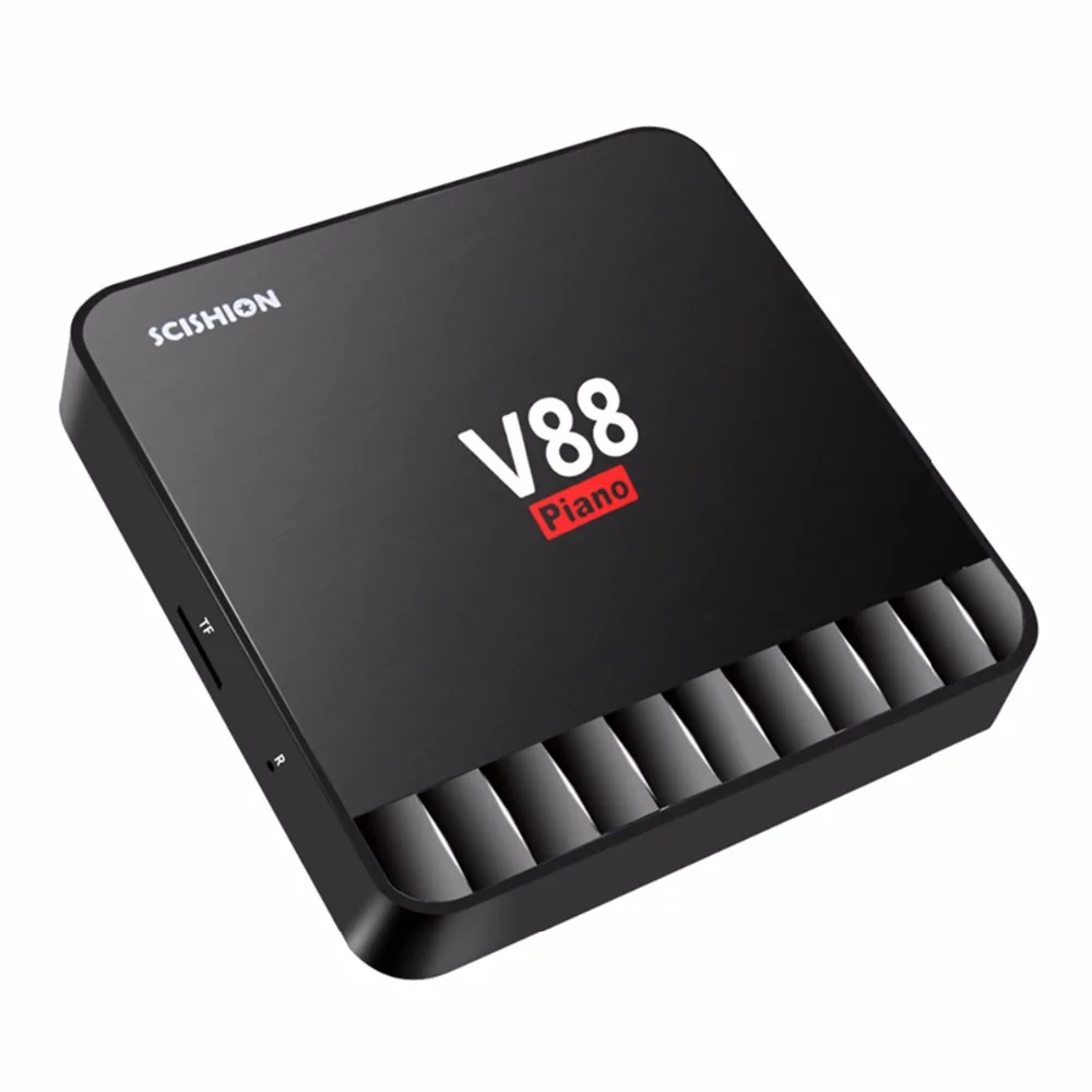 

V88 Piano 4GB 32GB Android 7.1 Smart TV Box HDR 4K Media Player RK3328 Quad Core 2.4G Wifi USB3.0 Set top Box Streaming Box