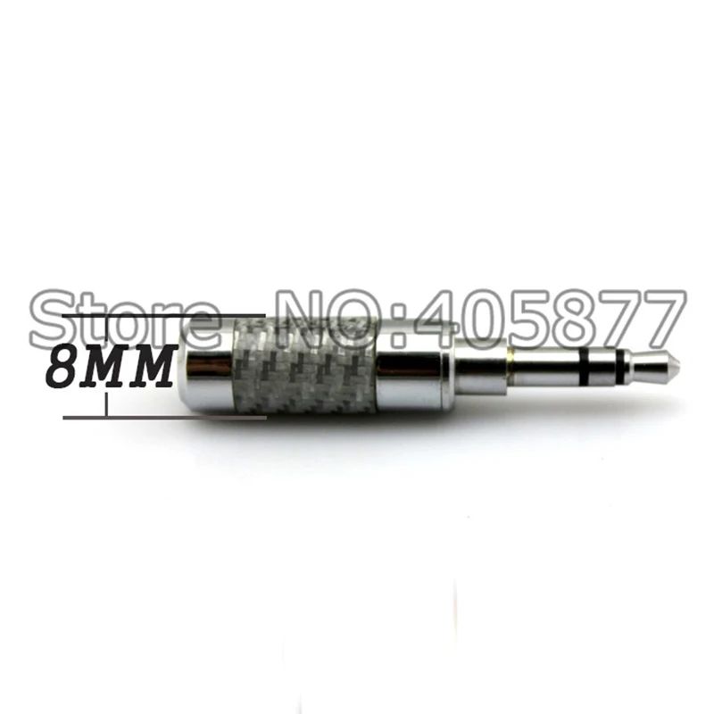 High Performance Carbon Fiber straight 3 5MM Straight Stereo Male Plug Connector Soldering Headphone Jack Plug