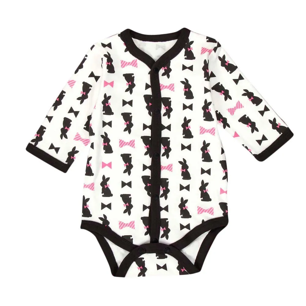 

Newborn Infant Baby Boys Girls Cotton Bodysuit Jumpsuit Bodysuit Clothes Outfit Rabbit Print Long Sleeve Baby Bodysuits Warm