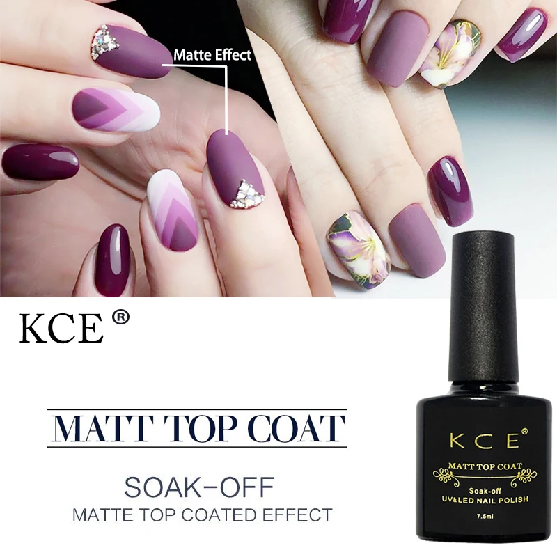 KCE 7.5ml Matte Top Coat UV Long Lasting Matte Nail Gel Polish DIY Nail