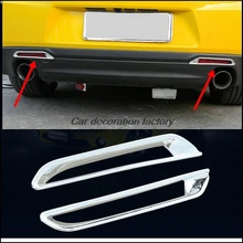 Car styling 6pcs For Chevrolet Chevy Camaro 2016-2017 Sixth ABS chrome tail light lamp decoration cover car accessories