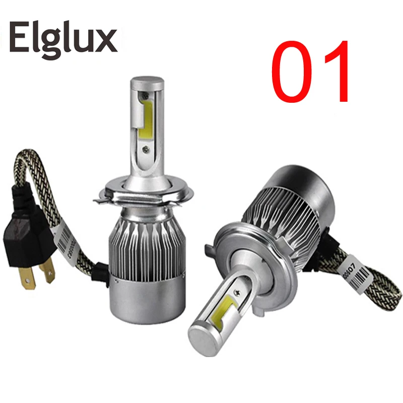 

Elglux All In One 2Pcs Car Lights Bulbs LED H4 H7 9003 HB2 H11 LED H1 H3 H8 H9 880 9005 9006 H13 9004 9007 Auto Headlights