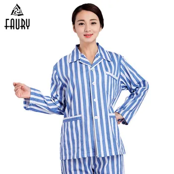 

Hospital Gown Cotton Costume Patient Long Sleeve Suit Collar Tops Pants Clothes Sets Medical Clothing Accessories for Women