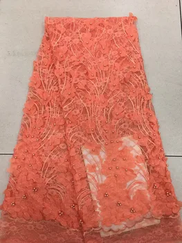 

2019 Latest French Nigerian Laces Fabrics High Quality Tulle African Laces Fabric Wedding African French Tulle Lace