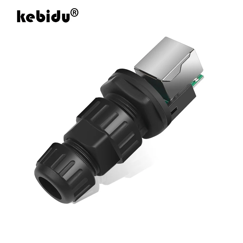 

kebidu RJ45 CAT5 CAT6 socket panel mount IP68 Waterproof wire connectors M19 adaptor Plug Socket Ethernet LAN Network Adapter