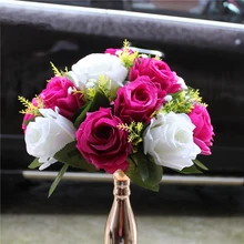 26 см шелк искусственный цветок розы шар букет невесты украшение свадебный фон макет стол цветок шар 7 цветов