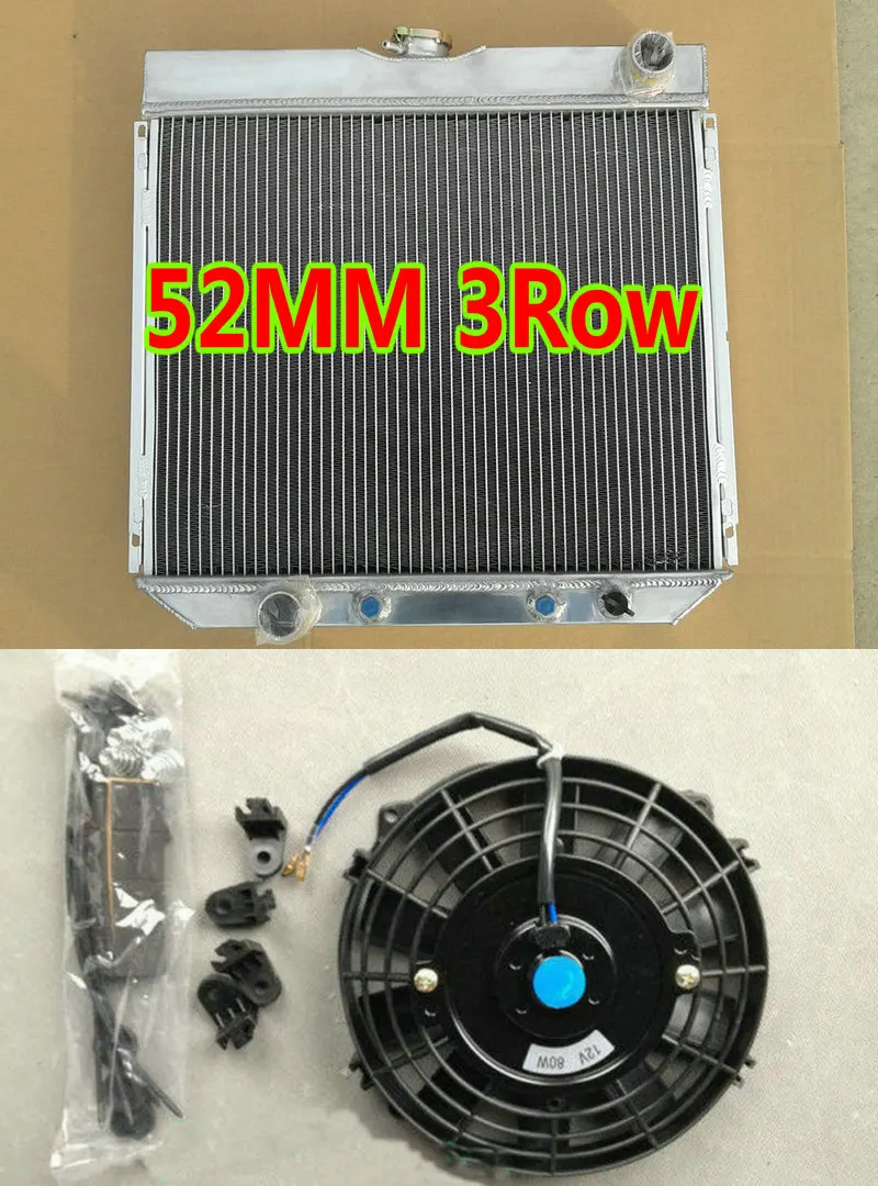 3Row Aluminum Radiator for 1967-1970 Ford Mustang//Fairlane//Torino//Mercury Cougar