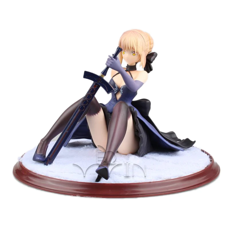 

Fate Stay Night Saber Sitting Arturia Pendragon Anime PVC Figure Figurine J01