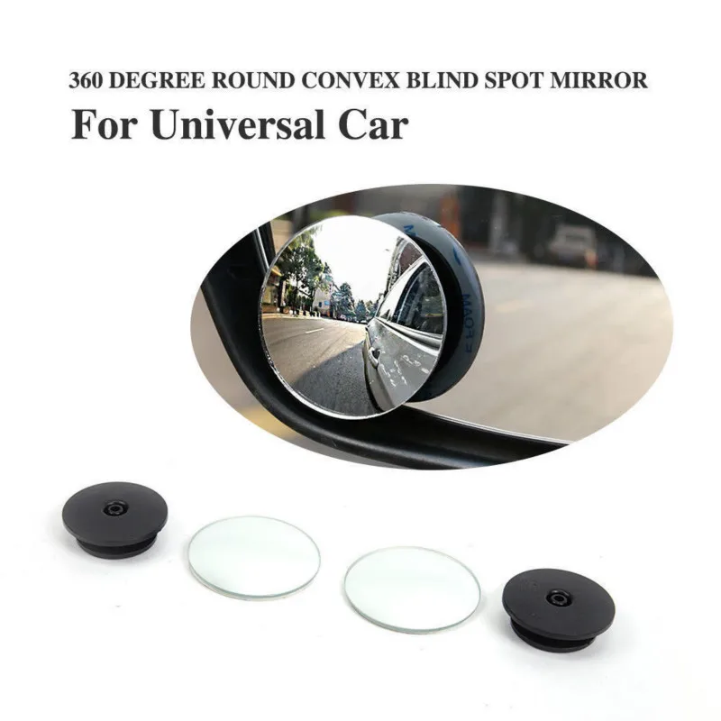 

2 PCS Wide Angle Convex Rear Side View Blind Spot Mirror for Car Universal car mirror