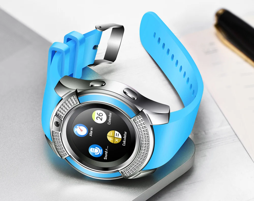 Умные часы Bluetooth с сенсорным экраном Android водонепроницаемые спортивные мужские и женские Смарт-часы с камерой слотом для sim-карты PK DZ09
