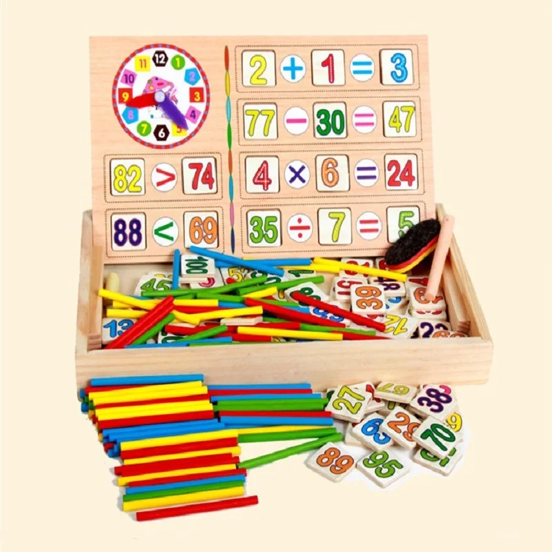 New Arrival Baby Toys Count Sticks Math Wooden Toys Digital Operation Box Educational Blocks Drawing Toy Child Birthday Gift