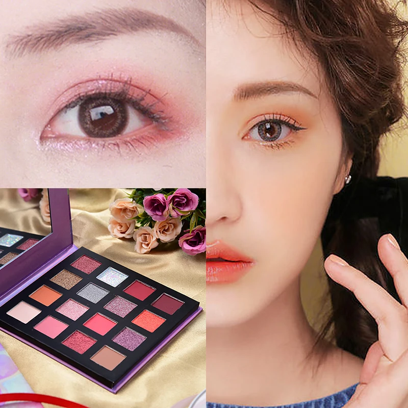 

New Eye Shadow 16 Color Makeup Eye Shadow Magnificent Metals Glitter and Glow Liquid Eyeshadow TSLM1