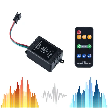 

SP106E 9 Keys LED Music IR Remote Controler DC 5V-12V 9keys for WS2811 WS2812B 6812 1903 6803 WS2801 Ribbon Tape LED Strip Light