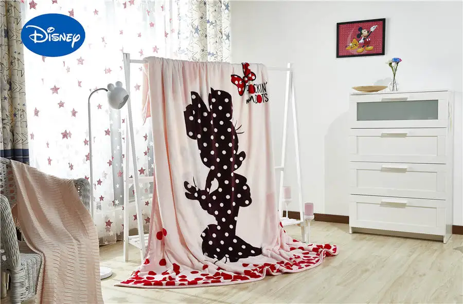 

romantic beauty Minnie bedspreads polka dot cute super soft throw blanket 200*230cm baby girl flannel children sheets textile