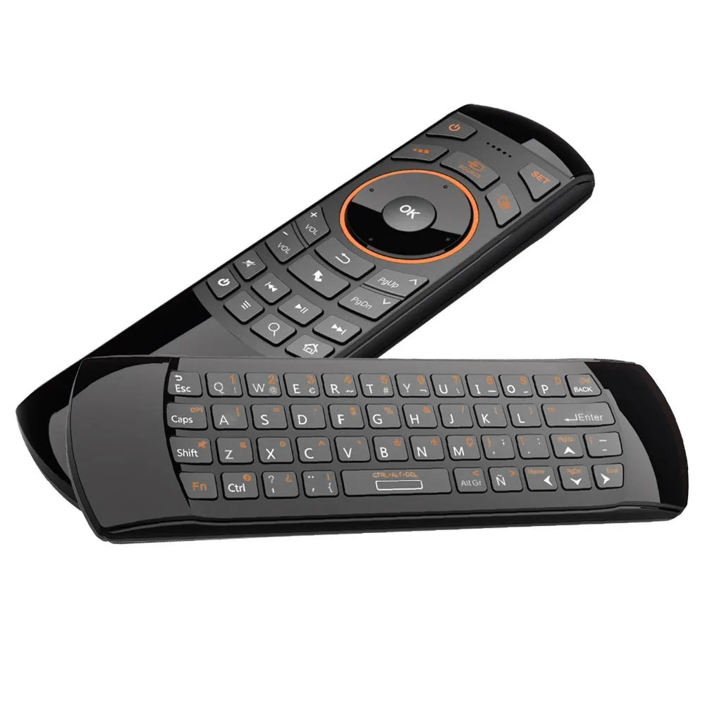 

Rii Mini I25 (Spanish - Mini Wireless Keyboard Layout) with Gyro Mouse and Infrared Remote Control for Smart TV, mini PC