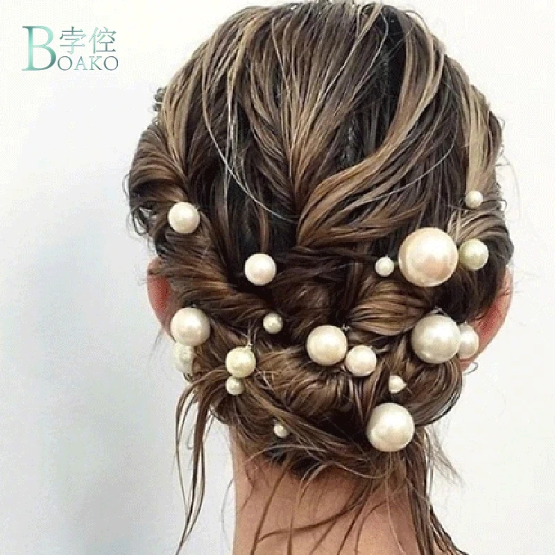 

20pcs/set Round Ball White Pearl Hairpins for Women Alloy Hair Clips Bridal Hair Accessories Wedding Jewelry Headdress B40