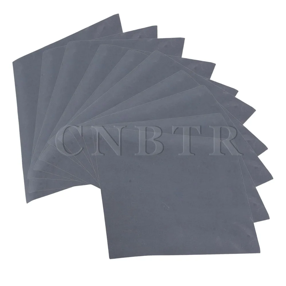 CNBTR 10PCS Black 1000 Grit Silicon Carbide Electro Coated Abrasive Paper Sandpaperin Abrasive