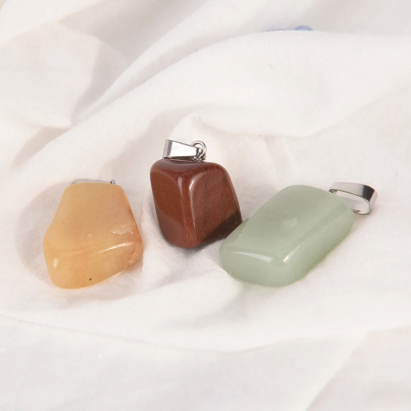 1pc Natural Stone Pendants Charms For Bracelet Necklace Fashion Assorted Point Charm Women Jewelry Hot Sale Randomly