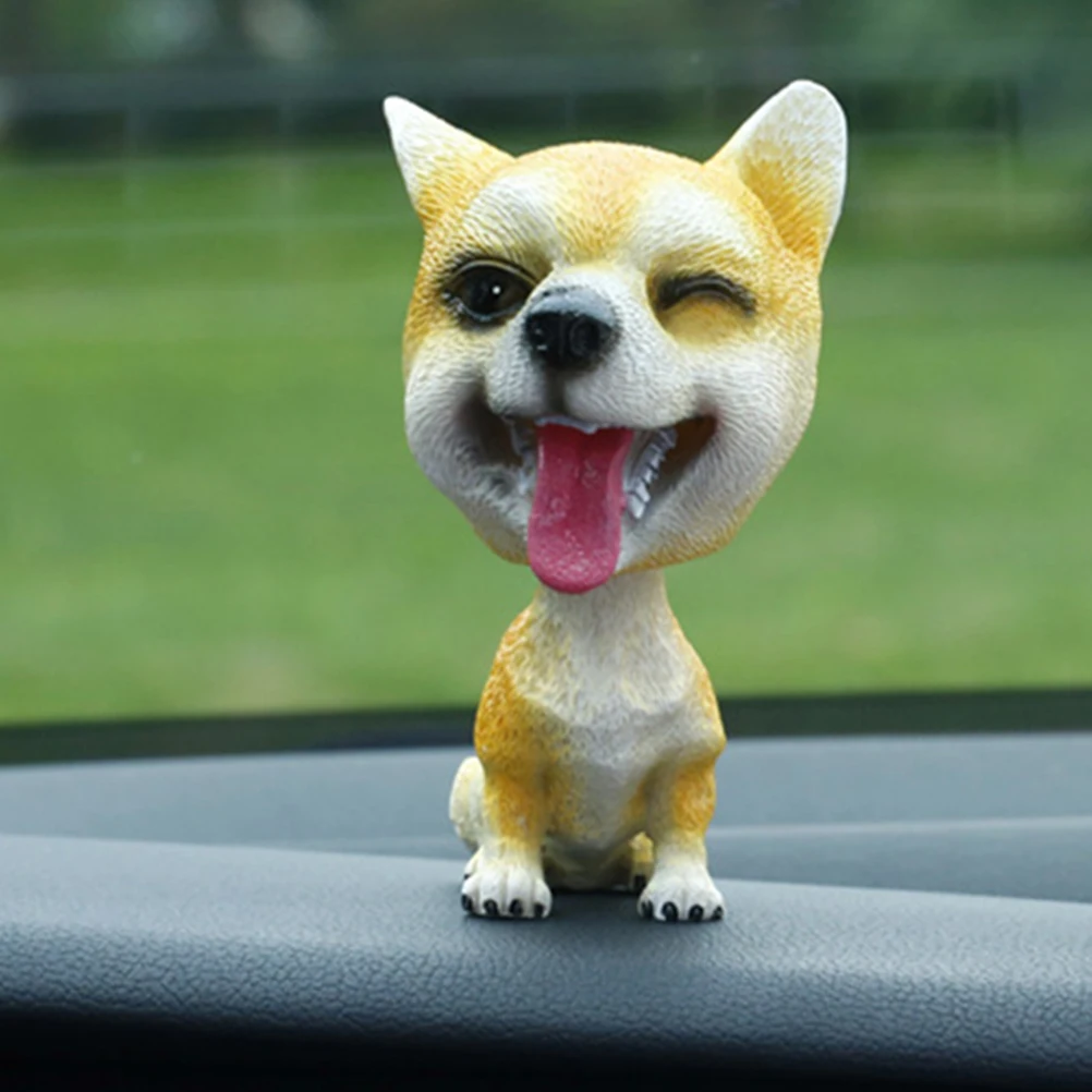 Автомобильные украшения, кивая Акита, милая собака, качающаяся голова, аксессуары для украшения интерьера для украшения автомобилей автомобиля