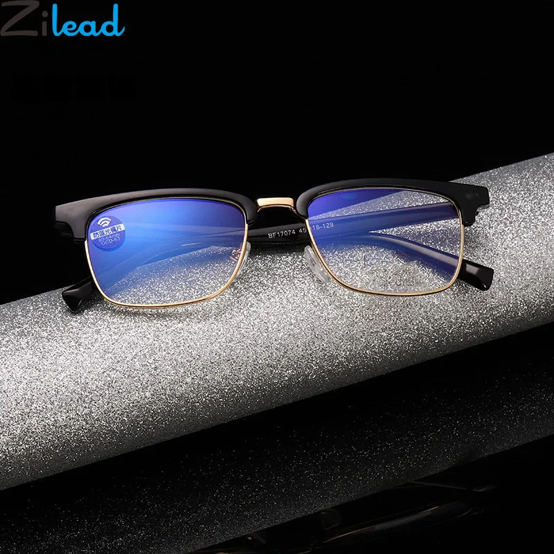 

Zilead Anti Blue Light Half Frame Reading Glasses Women&Mern Semi-Rimless Presbyopia Eyeglasses Eyewear+1.0to+4.0 Unisex