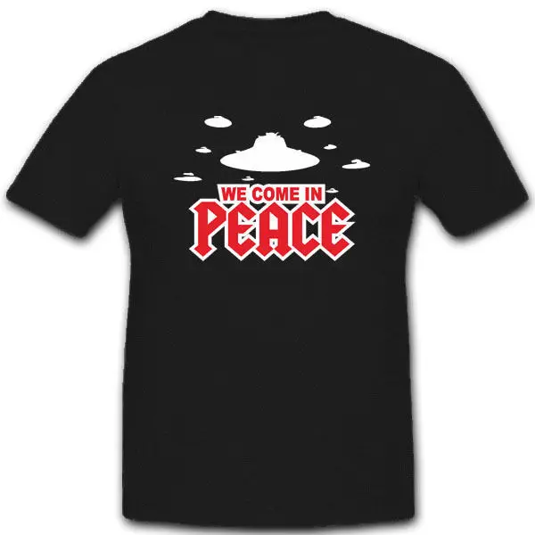 Wir kommen in Frieden Fun Haunebu Reichsflugscheiben UFO Iron T Shirt #4744 Short Sleeve Plus Size harajuku Summer 2018 tshirt |