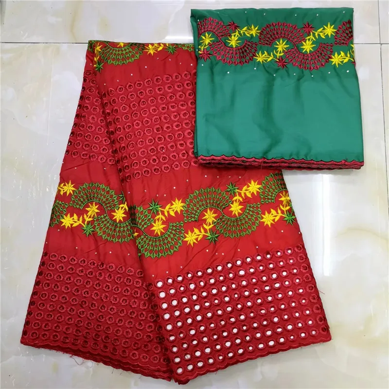 

5+2yard Swiss lace fabric 2018 latest heavy beaded embroidery African cotton fabrics Swiss voile lace popular Dubai style KY0107