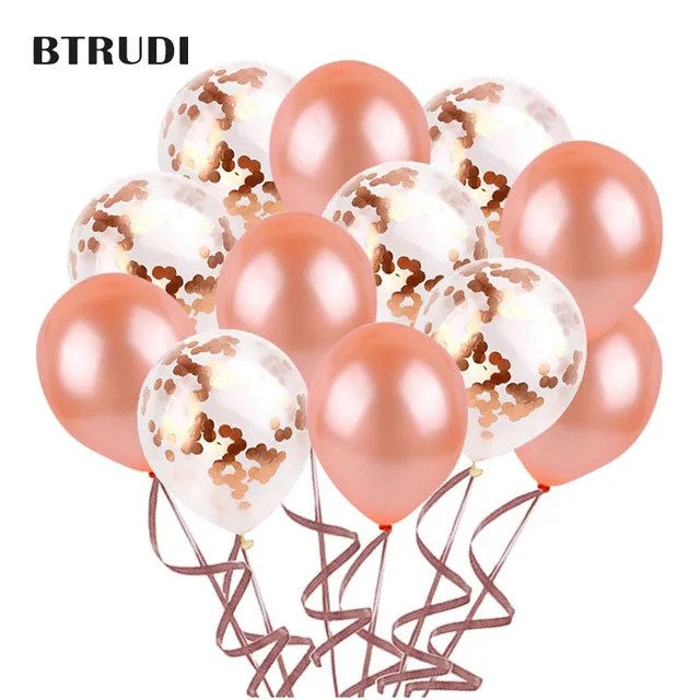 BTRUDI 40pcs /lot 12inch Rose Gold Latex Kids Balloon for Wedding Birthday 2.8 g Decorations High Quality Party Decorations