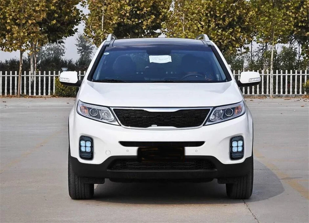 Автомобильный мигающий светодиодный светильник 2 шт. для KIA Sorento 2013 DRL, дневной ходовой светильник, Дневной светильник, водонепроницаемый противотуманный фонарь, автомобильный Стайлинг, светильник s