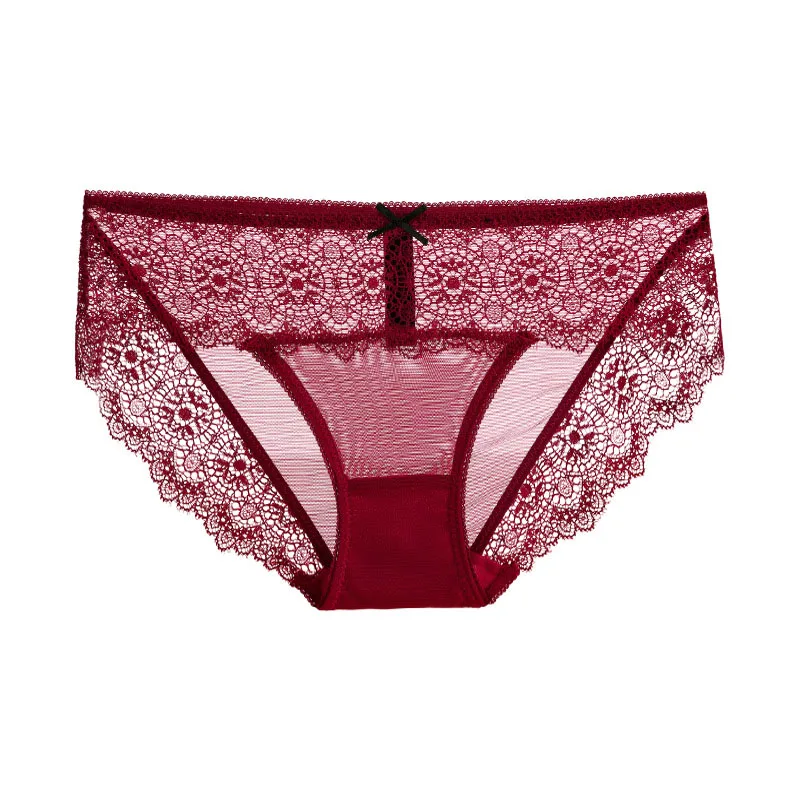Sexy Lace Women Panties Transparent Mesh Underpants Elegant Pretty Briefs Seamless Cotton Women Underwear Hipster Lingrie (3)