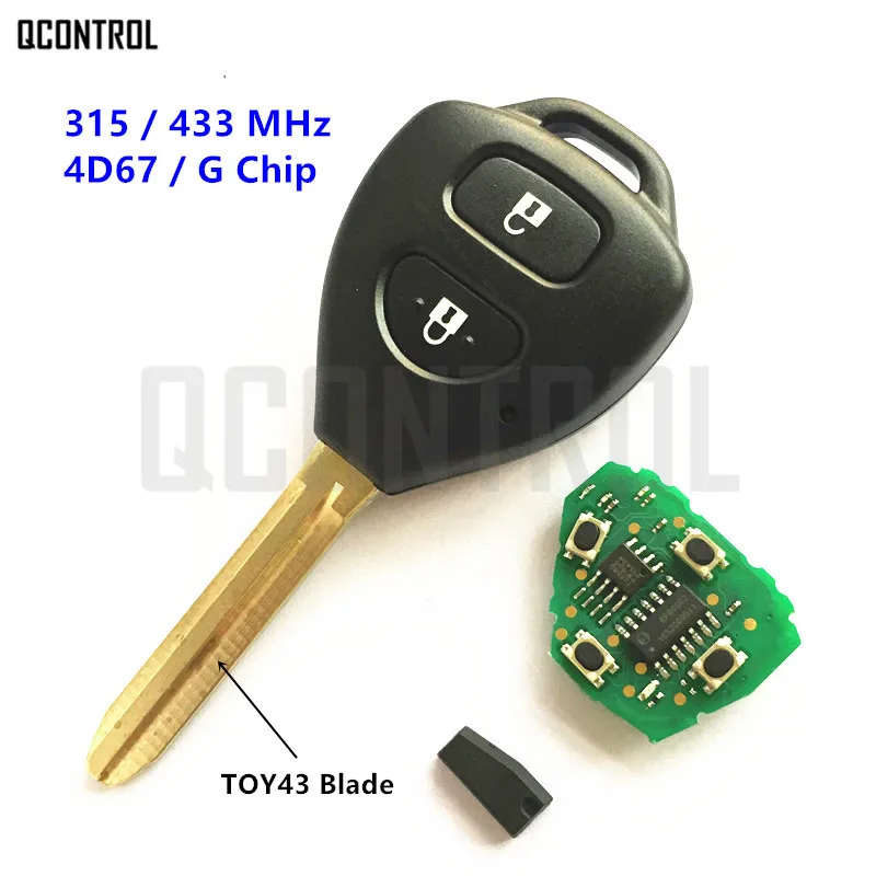 Пульт дистанционного управления QCONTROL для Toyota Camry Corolla Prado RAV4 Vios Hilux Yaris Car 315 МГц/433