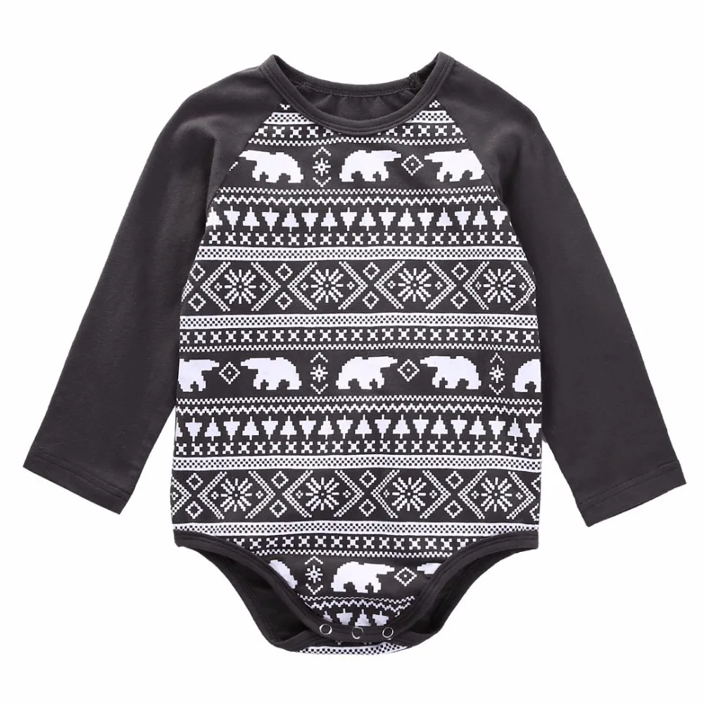 

Infant Baby Kleding Toddler Spring Ethnic Style Print Long Sleeve Romper Grey Jumpsuit Children Clothes