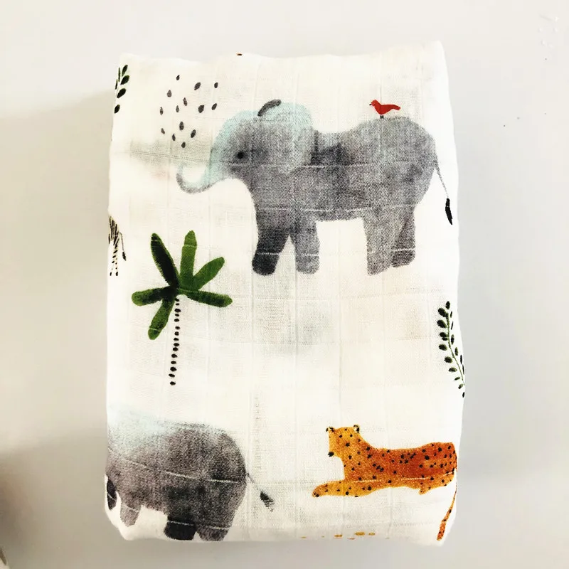 

elephant70%bamboo30%cotton Baby muslin swaddle blankets diaper Newborn Blankets Gauze infant wrap sleepsack swaddleme bath towel