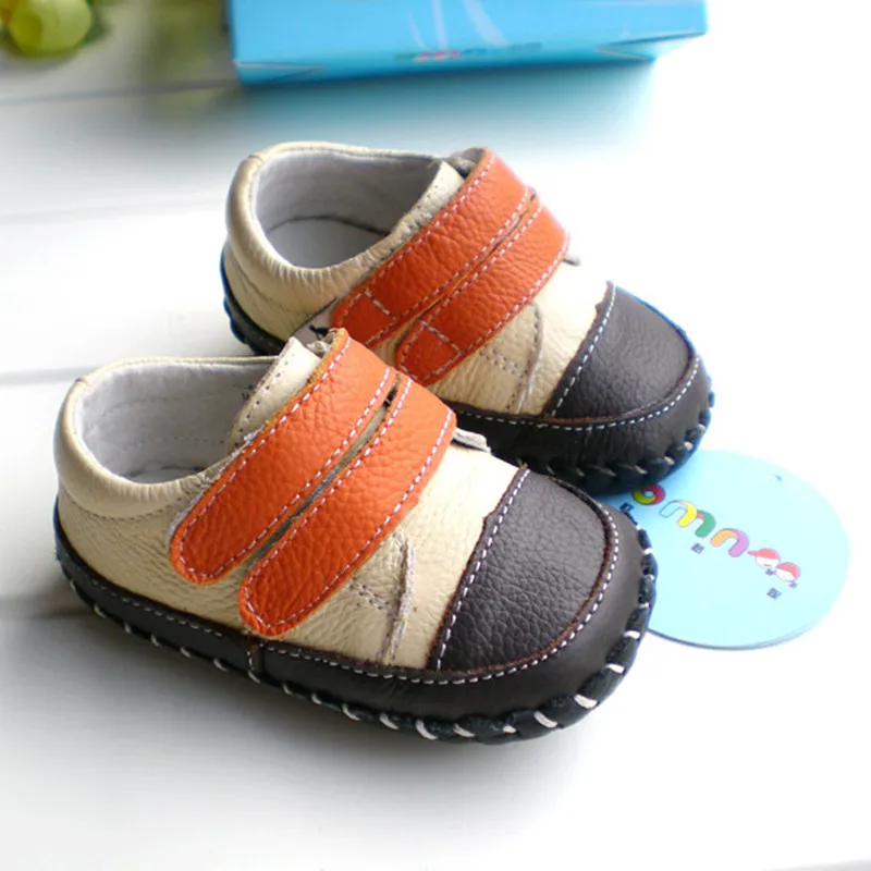 Sapatos da Criança por Atacado Nova Bebê Meninos Moda Retalhos Couro Genuíno Crianças Sapatos Casuais Primeiros Caminhantes Venda Quente Omn
