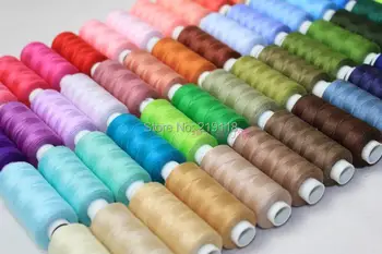 

90 colours Mixed sewing thread ,sewing machine parts teryle 100% polyester thread, 388 yards/ color,Freeshipping.