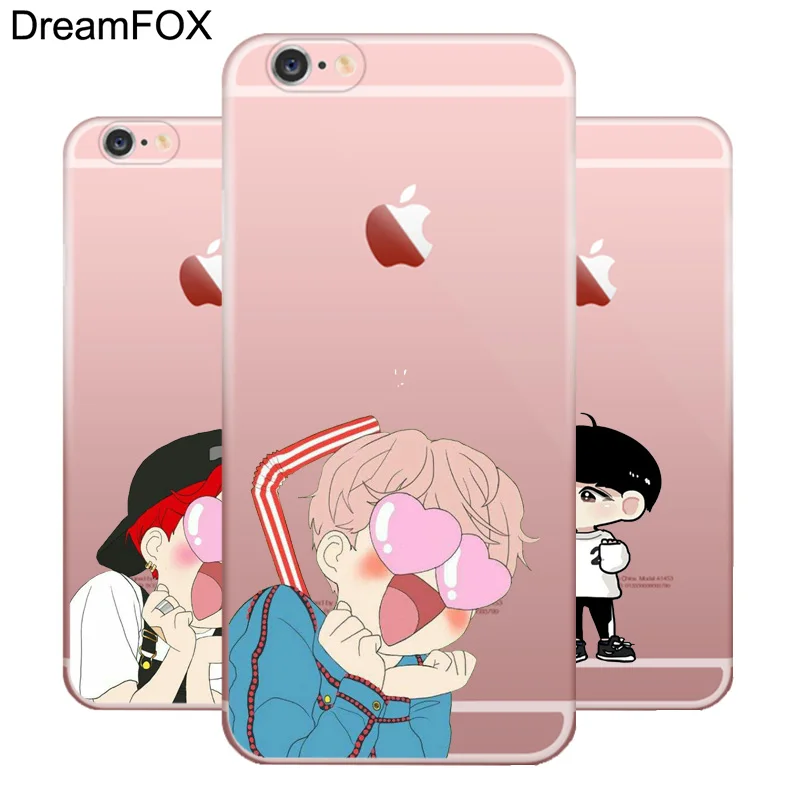 Goedkoop DREAMFOX L014 Bts Star Soft TPU Silicone Case Cover Voor Apple iPhone X XR XS Max 8 7 6 6 s Plus 5 5 s SE 5C 4 4 s