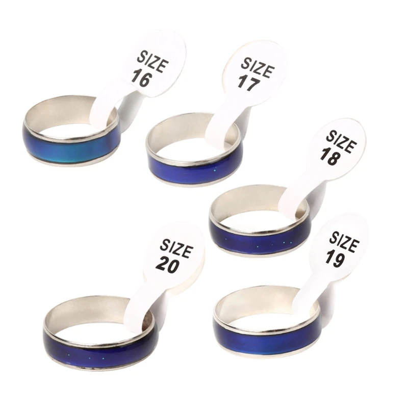 

Retro Color Change Mood Ring Oval Emotion Feeling Changeable Ring for Lovers