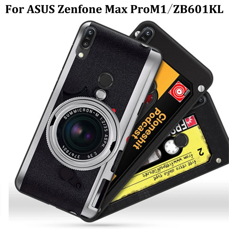 2 шт. чехол для ASUS Zenfone Max Pro M1 мягкие чехлы ZB601KL накладка в стиле ретро с мультяшным