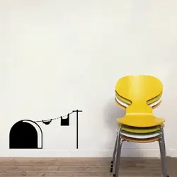 Забавный мультфильм мышь отверстия обои декорирование стен украшения дома 3d эффект виниловая наклейка