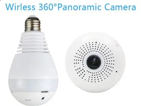 

960P 360 degree Wireless IP Camera Bulb Light FishEye Smart Home CCTV 3D VR Camera 1.3MP Home Security WiFi Camera Panoramic