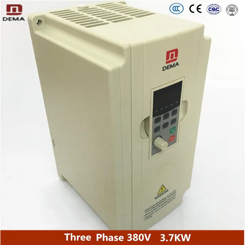 

DEMA D5M 380V 3.7KW 3 Phase Input and 380V 3 Phase Output Frequency Converter/ AC Motor Drive/ VSD/ VFD/ 50HZ 60HZ Inverter