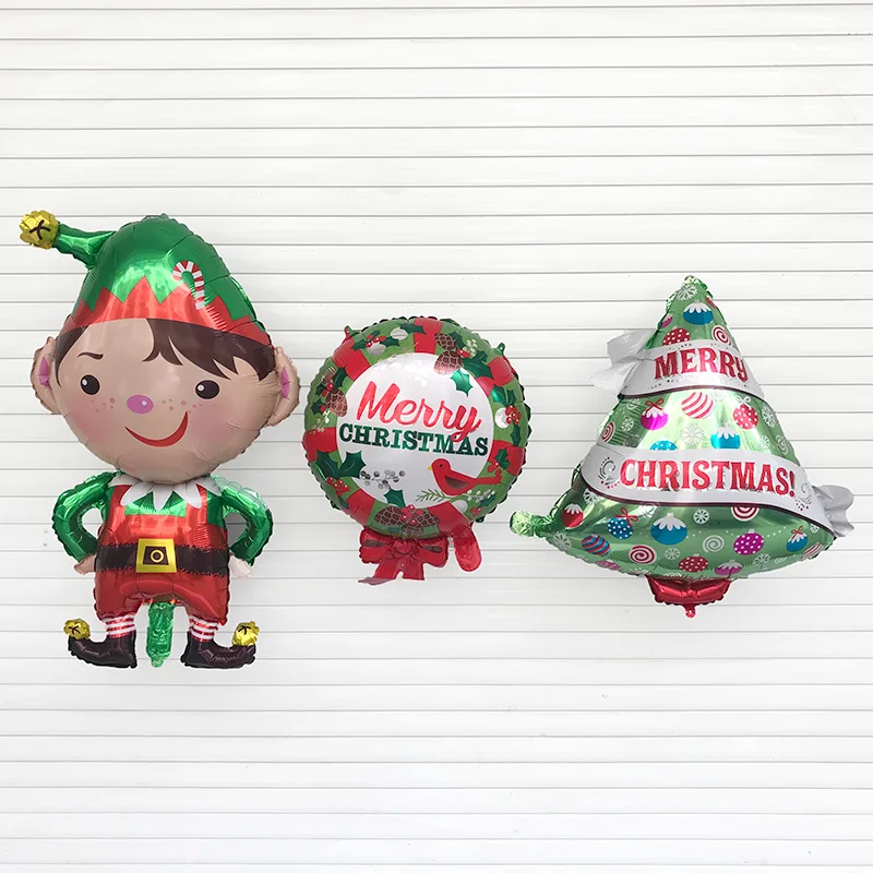 

50pcs/lot Merry Christmas Party Decoration Christmas Tree Boys Garland Foil Balloons Christmas Garden Decoration Kids Toys