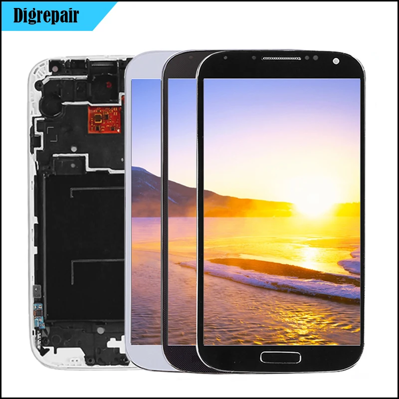 

For Samsung Galaxy S4 LCD Screen i9500 LCD Display Touch Screen Digitizer Full Assembly Bezel Frame AAA Replacements